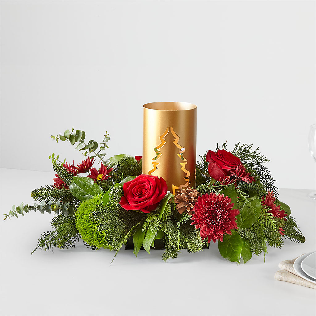 Toast the Season Centerpiece – KELLEN'S FLORIST INC, Hobart IN