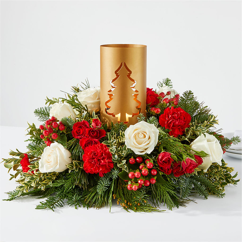 December Dreams Centerpiece – KELLEN'S FLORIST INC, Hobart IN