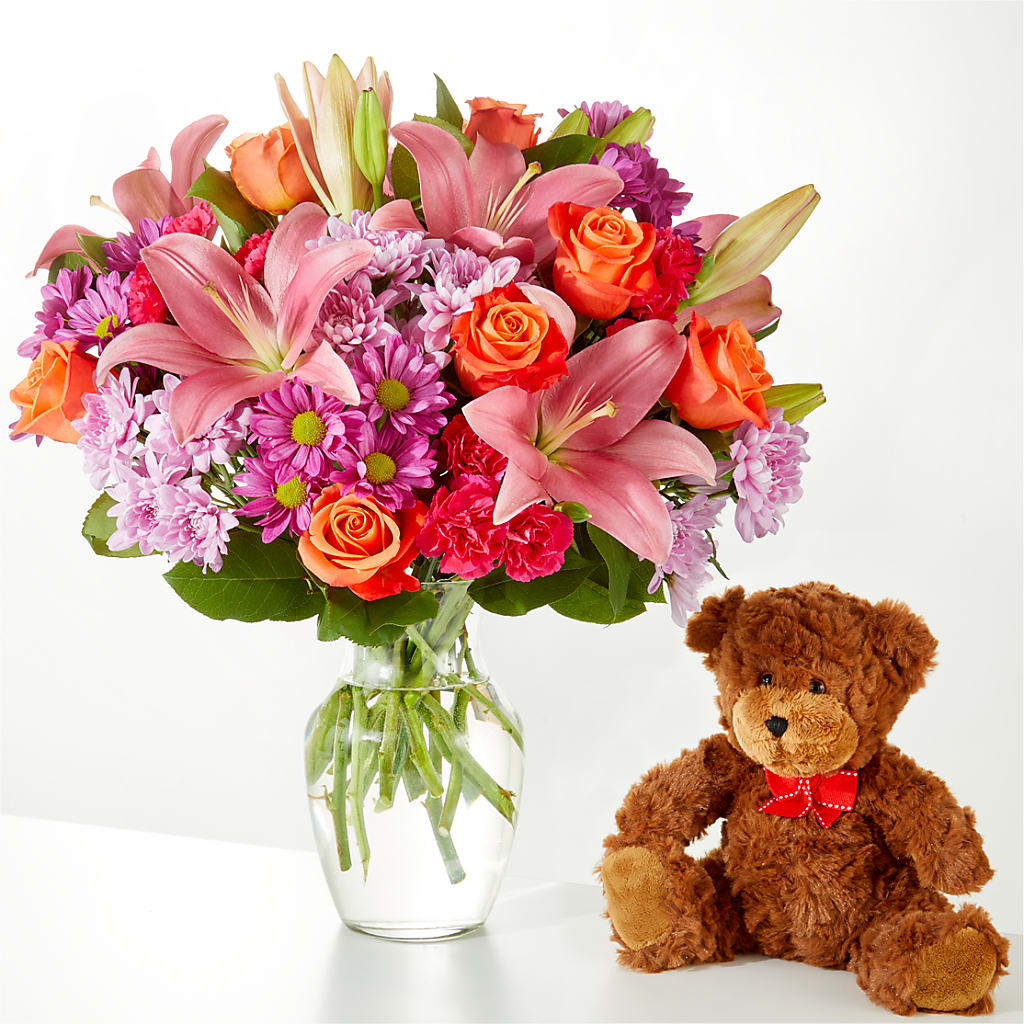 One and Only Bouquet and Bear Bundle – KELLEN'S FLORIST INC, Hobart IN