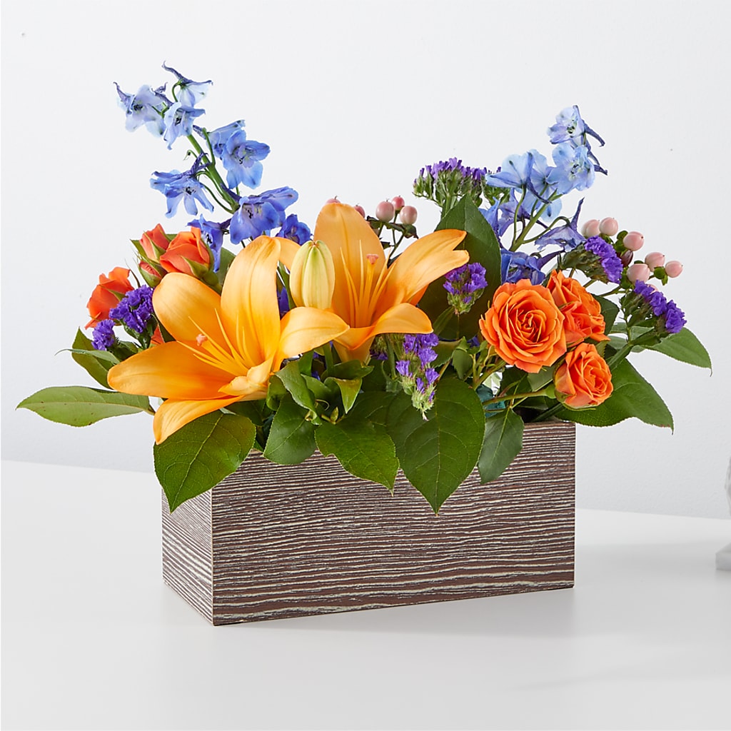 Radiant Citrus Box Bouquet – KELLEN'S FLORIST INC, Hobart IN