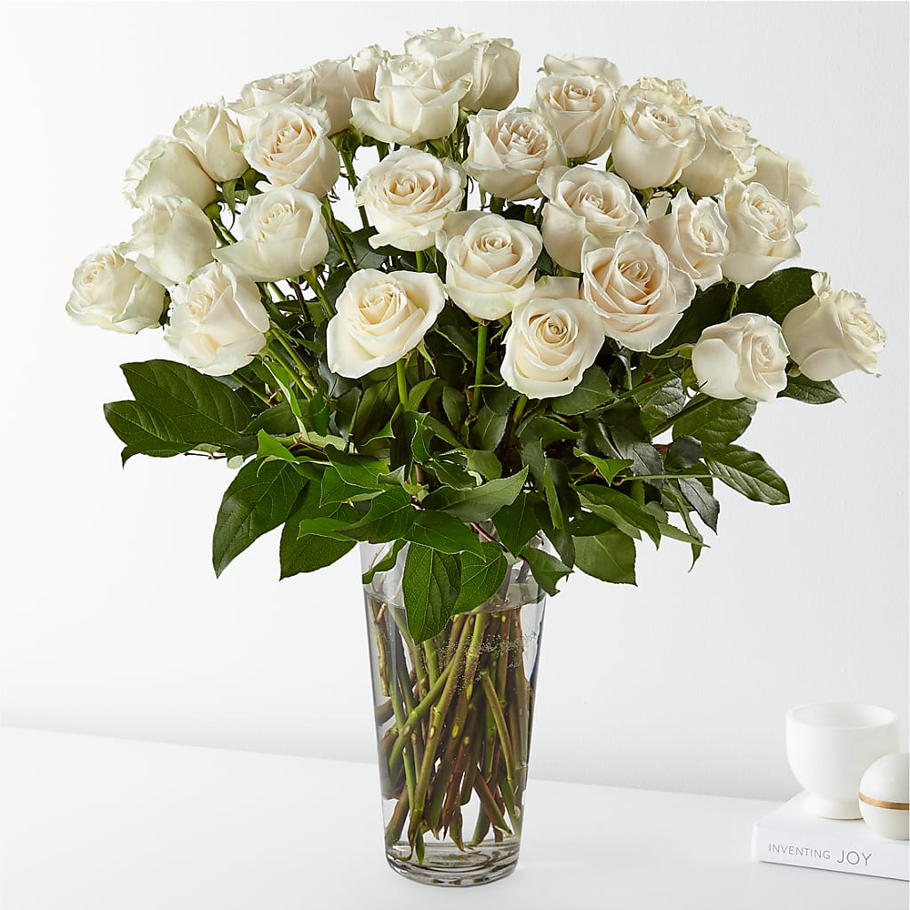 Long Stem White Rose Bouquet – KELLEN'S FLORIST INC, Hobart IN