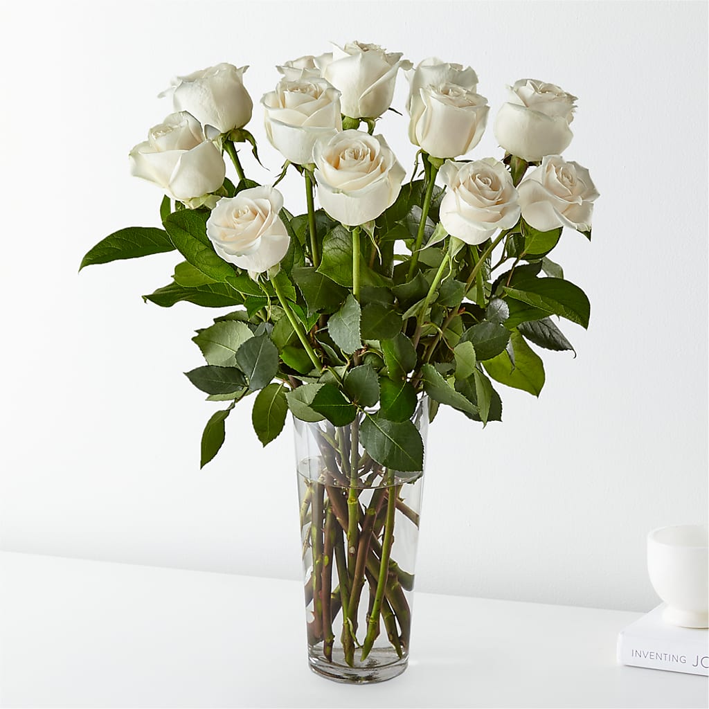 Long Stem White Rose Bouquet – KELLEN'S FLORIST INC, Hobart IN