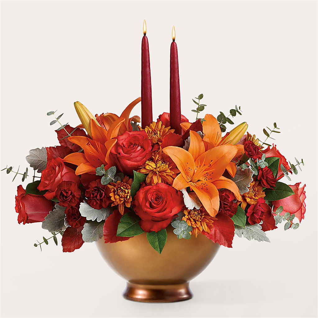 Fruits of Fall Centerpiece – KELLEN'S FLORIST INC, Hobart IN