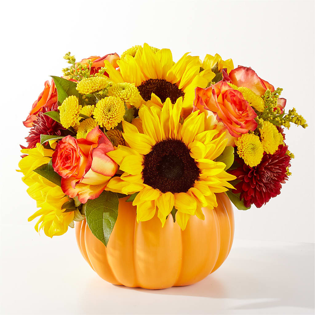 Golden Gourd Pumpkin Bouquet – KELLEN'S FLORIST INC, Hobart IN