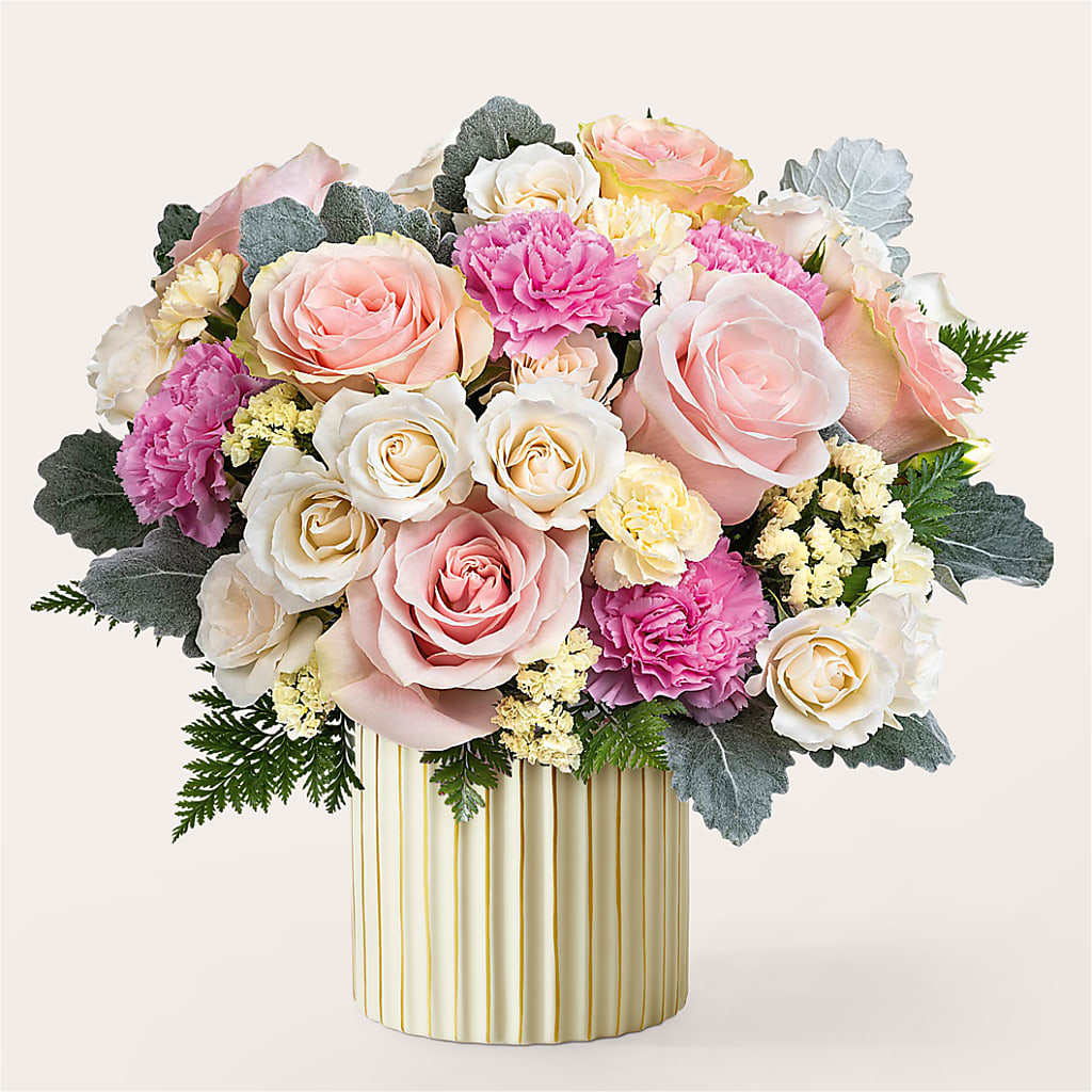 Blissful Moments Bouquet with Ivory Vase – KELLEN'S FLORIST INC, Hobart IN