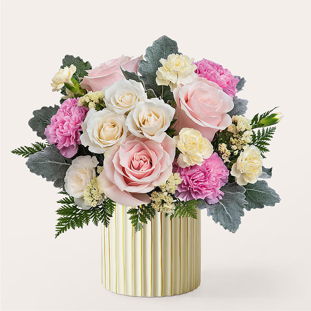 Blissful Moments Bouquet with Ivory Vase – KELLEN'S FLORIST INC, Hobart IN