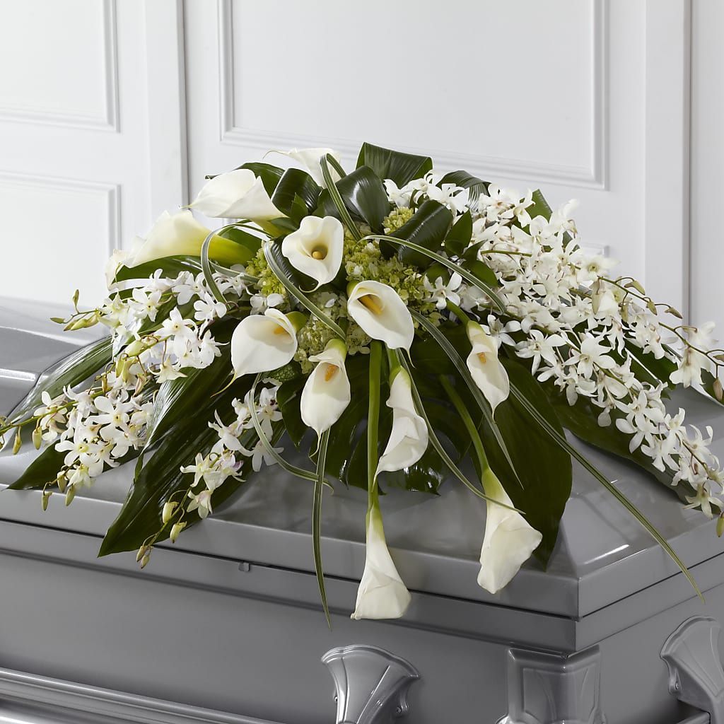 Angel Wings Casket Spray – KELLEN'S FLORIST INC, Hobart IN