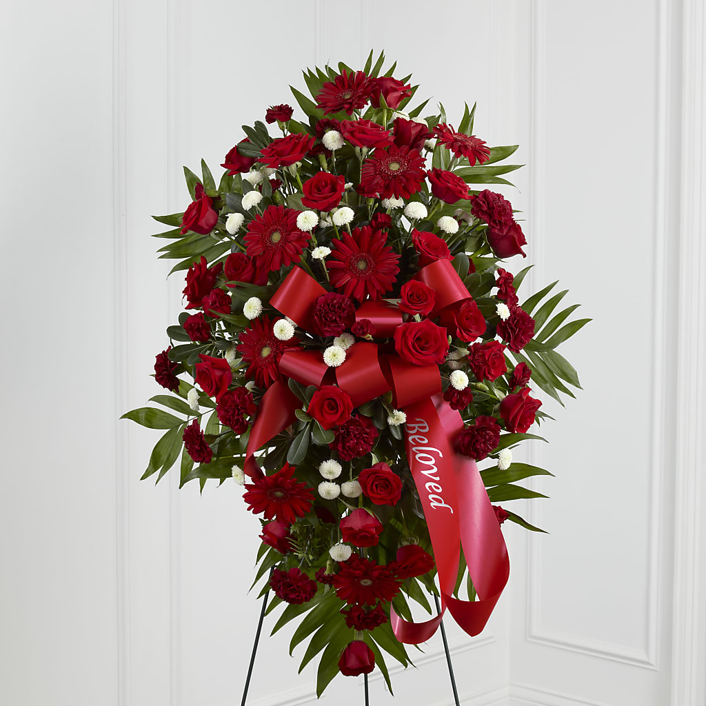 Treasured Memories Standing Spray – KELLEN'S FLORIST INC, Hobart IN