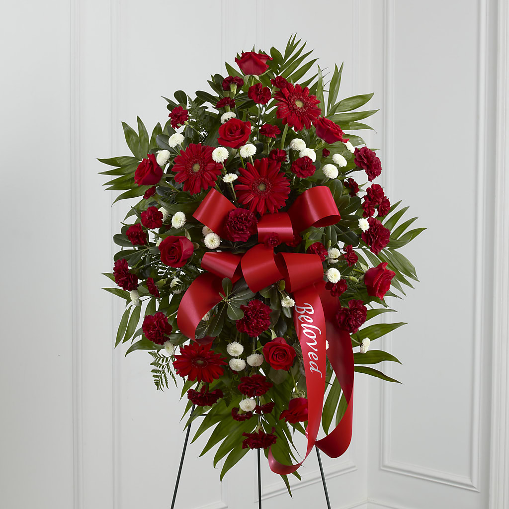 Treasured Memories Standing Spray – KELLEN'S FLORIST INC, Hobart IN