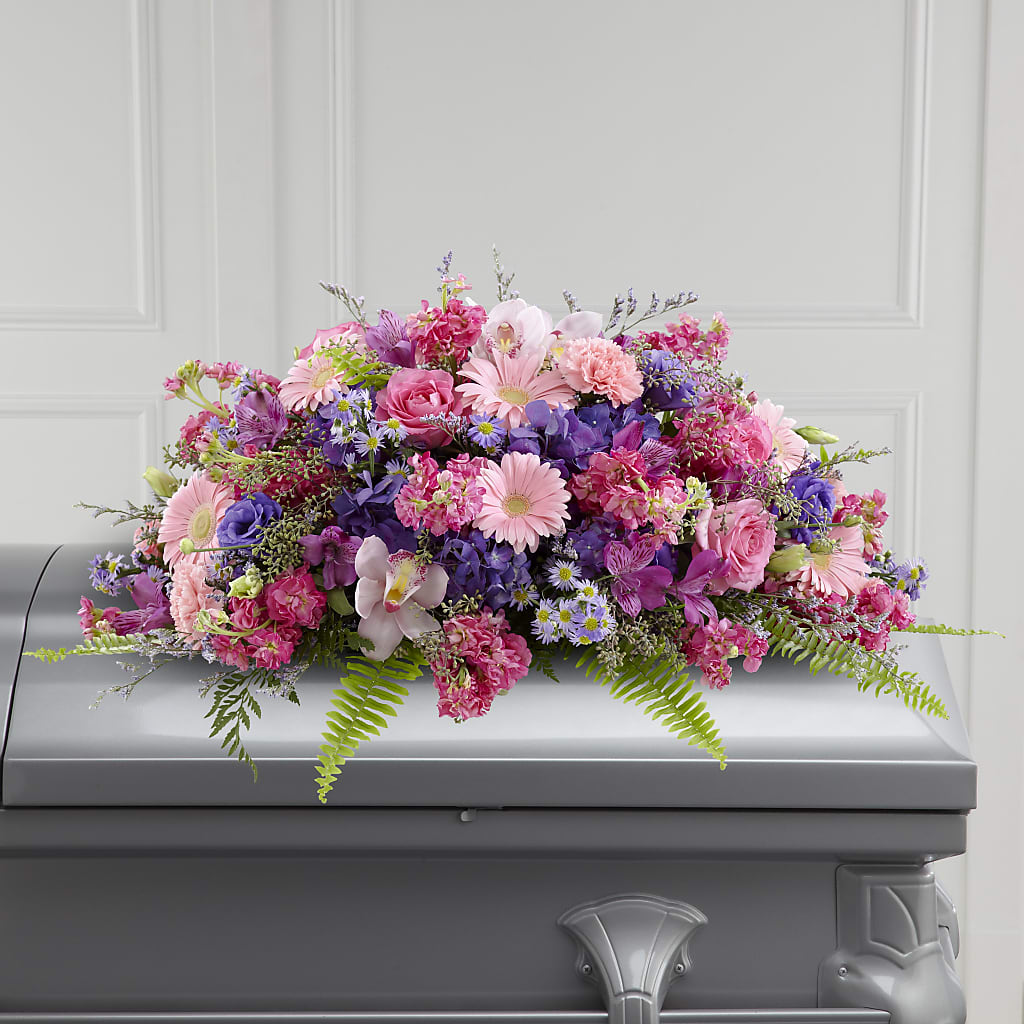 Glorious Garden Casket Spray – KELLEN'S FLORIST INC, Hobart IN