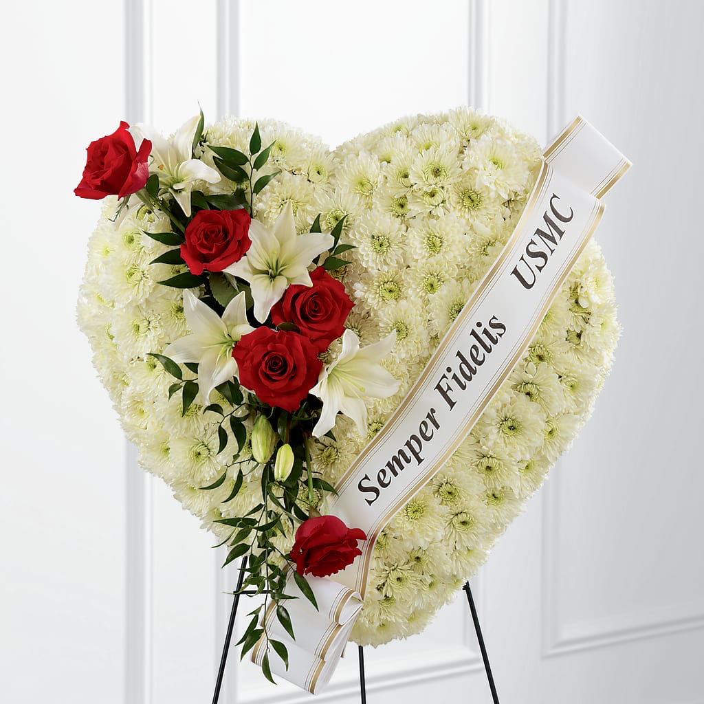 Heartfelt Hero Standing Heart – KELLEN'S FLORIST INC, Hobart IN