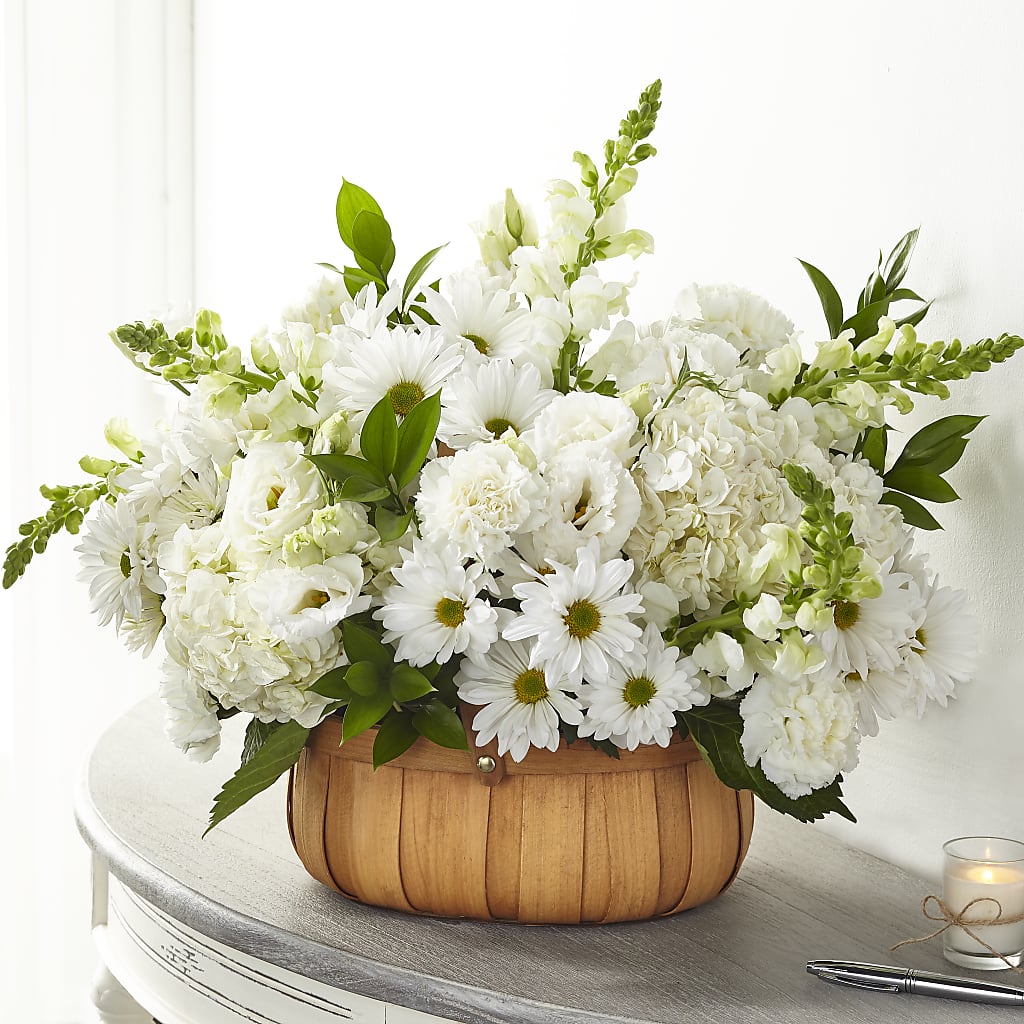 Pure Ivory Basket – KELLEN'S FLORIST INC, Hobart IN