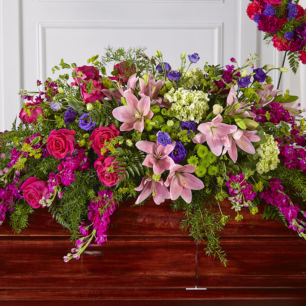 Radiant Tribute Casket Spray – KELLEN'S FLORIST INC, Hobart IN