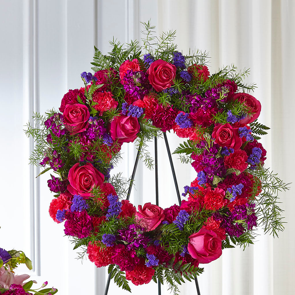 Calming Colors Wreath – KELLEN'S FLORIST INC, Hobart IN