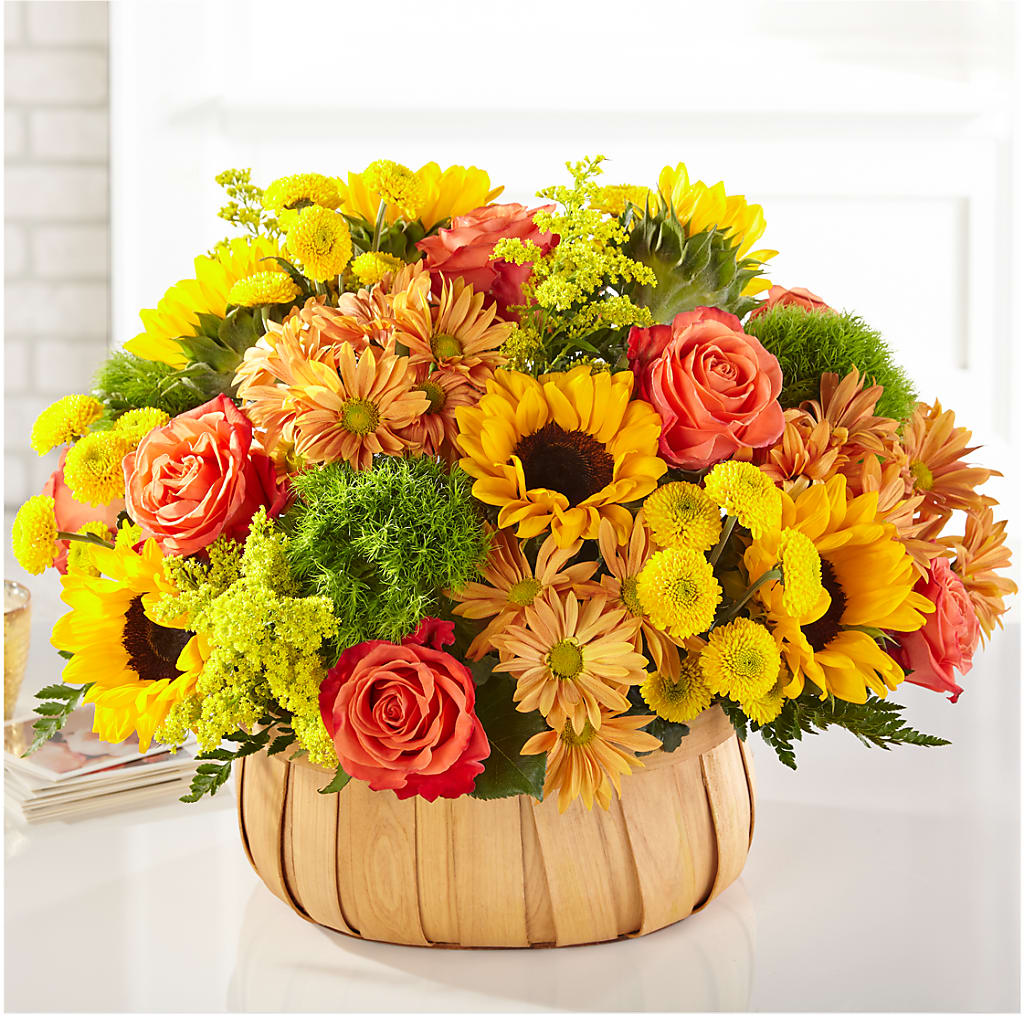 Harvest Sunflower Basket – KELLEN'S FLORIST INC, Hobart IN