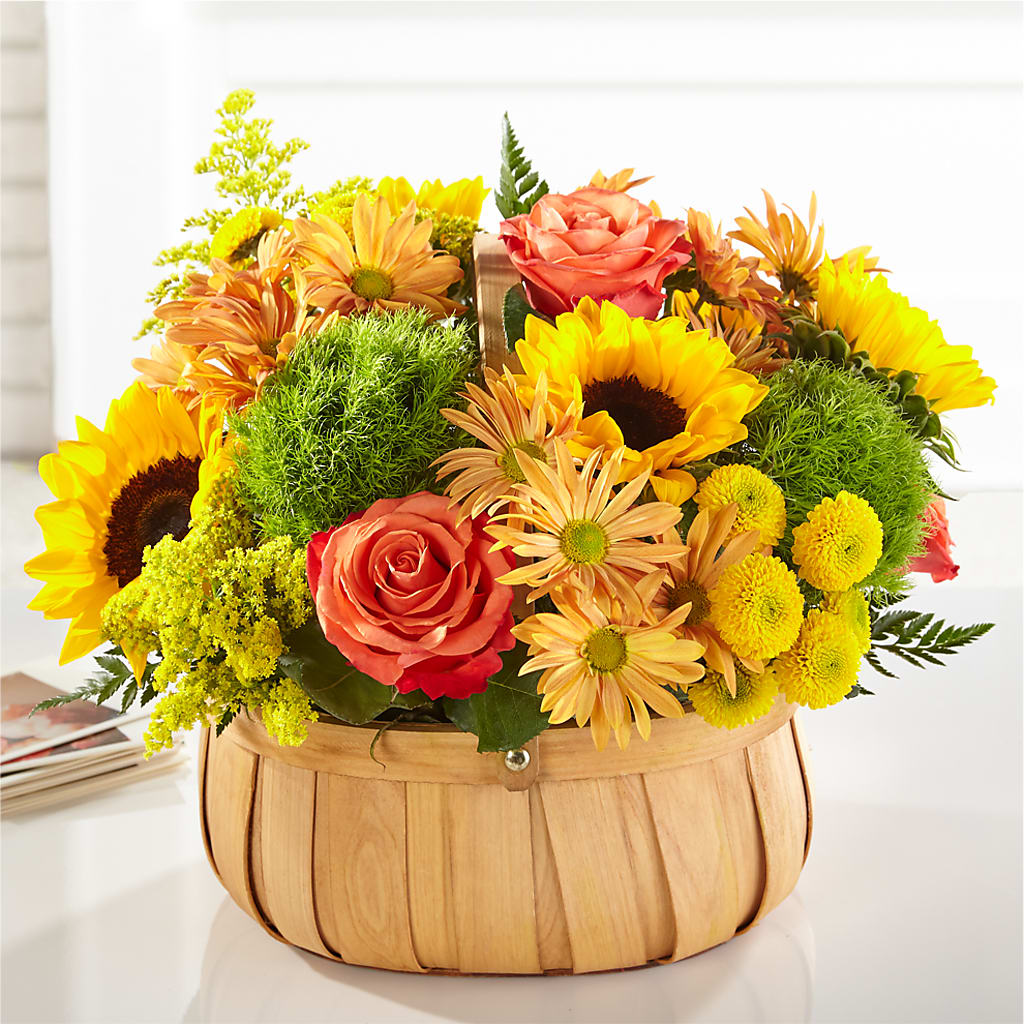 Harvest Sunflower Basket – KELLEN'S FLORIST INC, Hobart IN