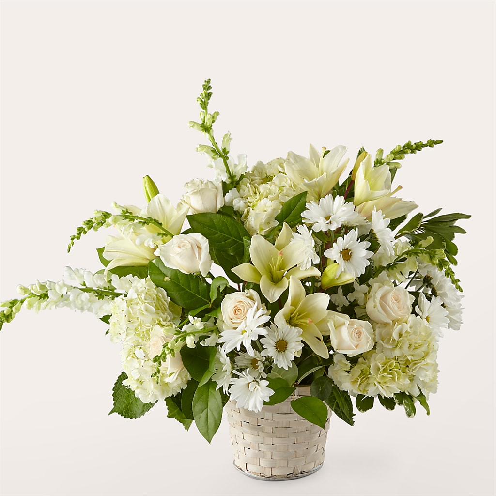 Ivory Elegance Floral Basket – KELLEN'S FLORIST INC, Hobart IN