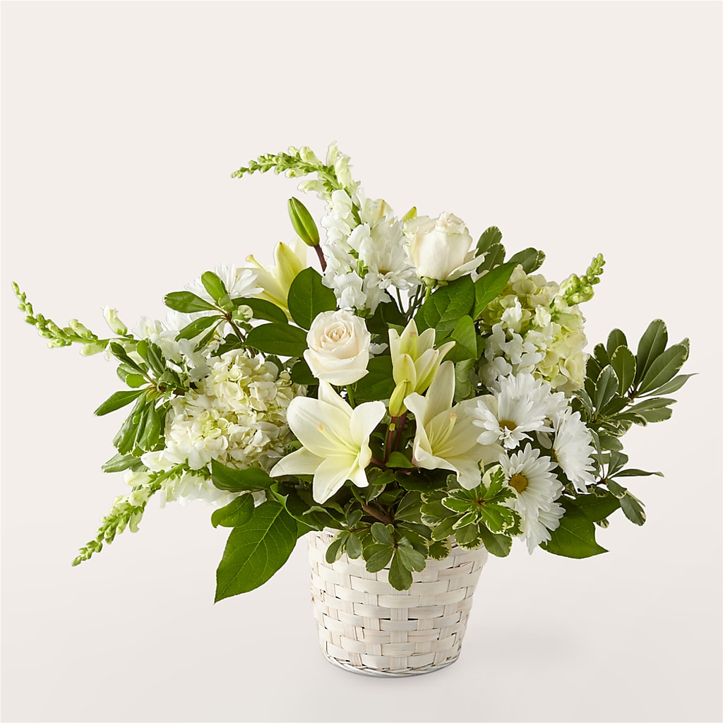 Ivory Elegance Floral Basket – KELLEN'S FLORIST INC, Hobart IN