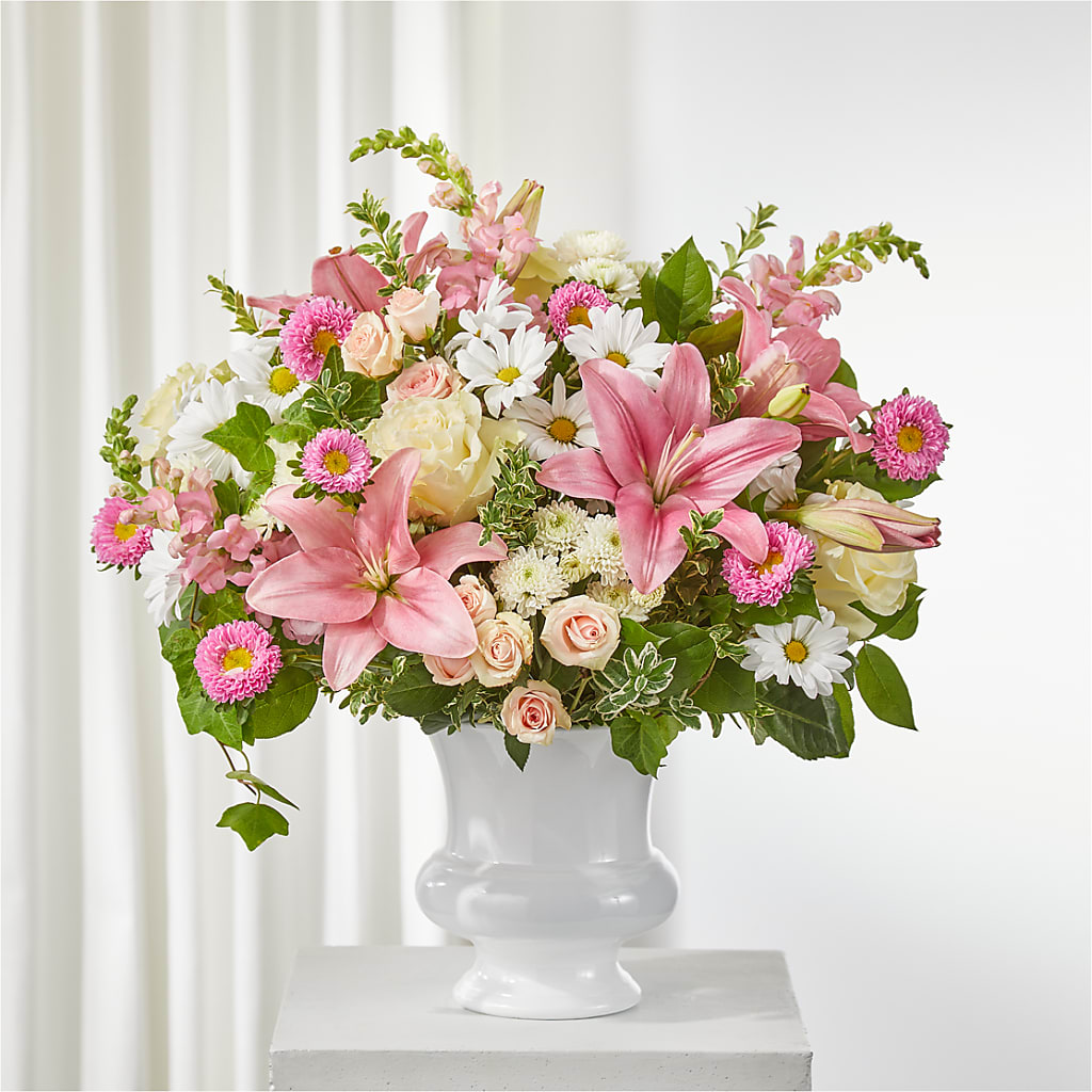 Empathetic Blooms Urn Arrangement – KELLEN'S FLORIST INC, Hobart IN