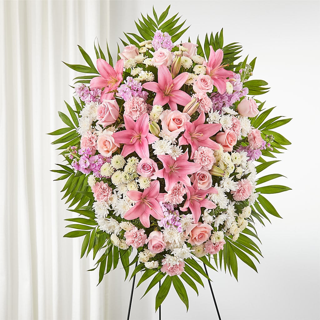 Offering Solace Standing Spray – KELLEN'S FLORIST INC, Hobart IN