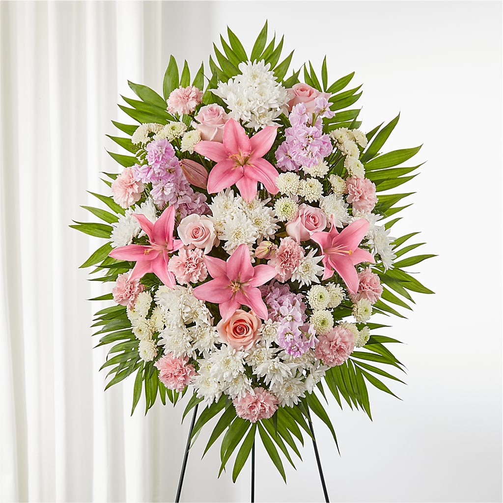 Offering Solace Standing Spray – KELLEN'S FLORIST INC, Hobart IN