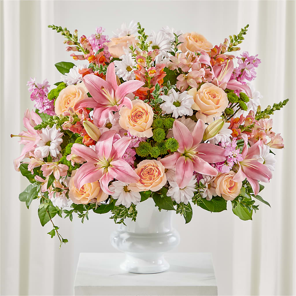 Heartfelt Gesture Urn Arrangement – KELLEN'S FLORIST INC, Hobart IN