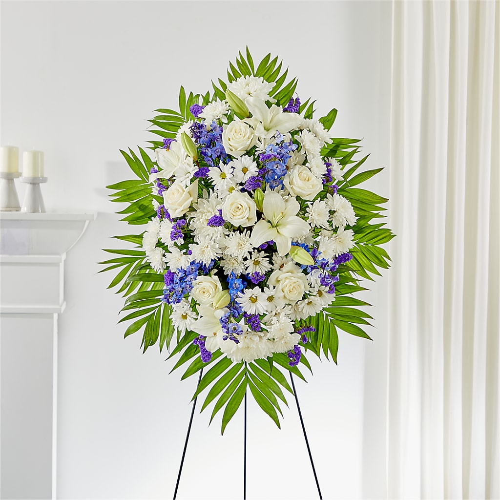 At Rest Standing Spray – KELLEN'S FLORIST INC, Hobart IN