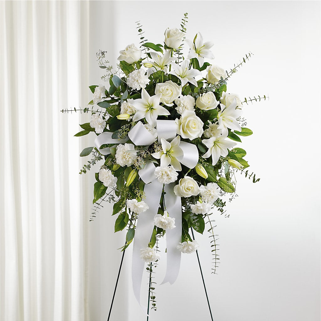 With Care Standing Spray – KELLEN'S FLORIST INC, Hobart IN