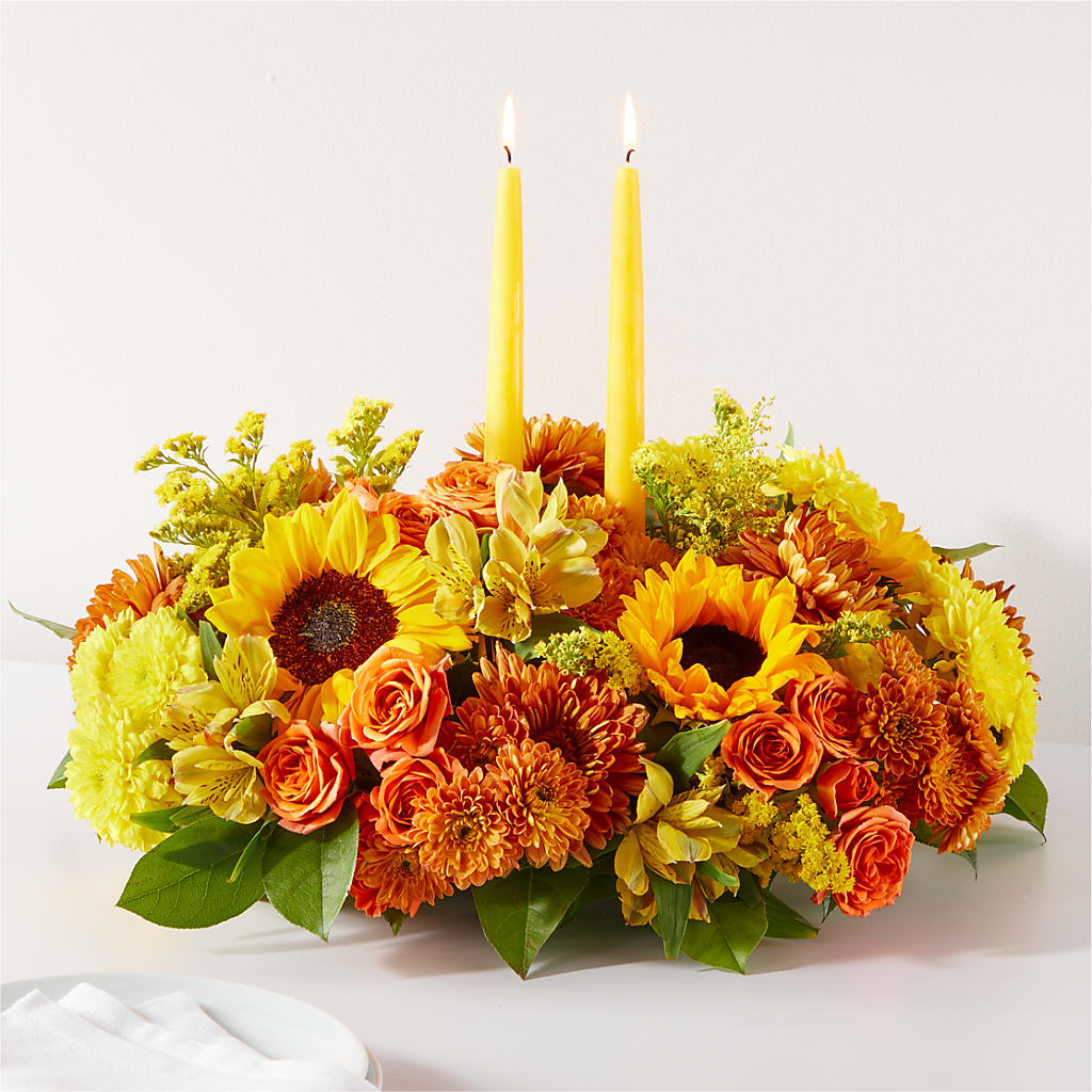 Autumn Harmony Centerpiece – KELLEN'S FLORIST INC, Hobart IN