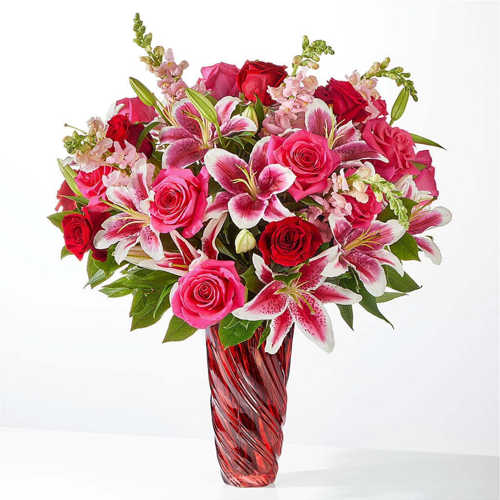 Always You Bouquet with Luxe Swirl Vase – KELLEN'S FLORIST INC, Hobart IN