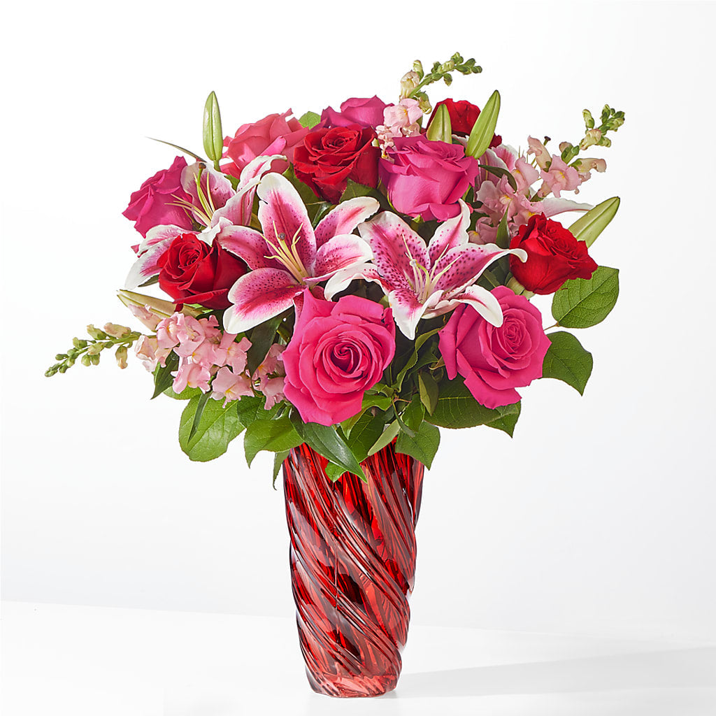 Always You Bouquet with Luxe Swirl Vase – KELLEN'S FLORIST INC, Hobart IN