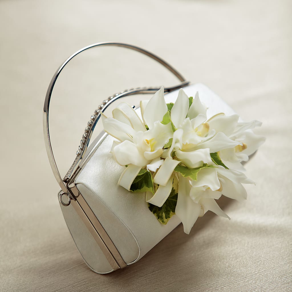 White Purse Decor – KELLEN'S FLORIST INC, Hobart IN