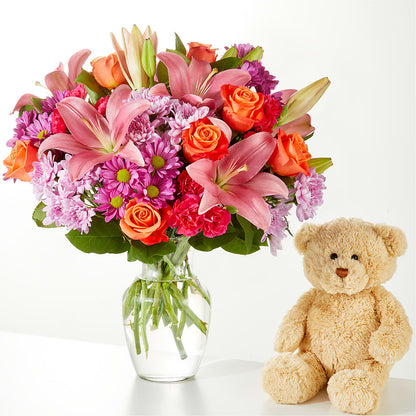 One and Only Bouquet and Bear Bundle – KELLEN'S FLORIST INC, Hobart IN