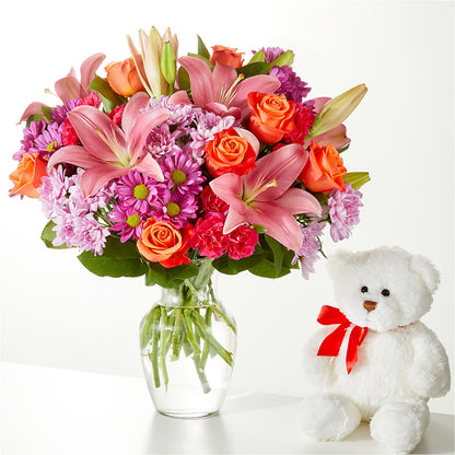 One and Only Bouquet and Bear Bundle – KELLEN'S FLORIST INC, Hobart IN