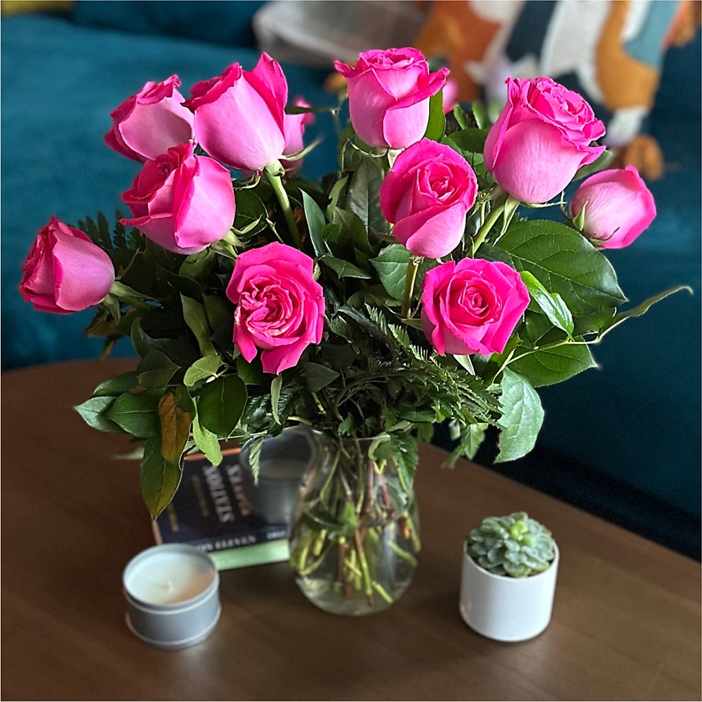 Long Stem Pink Rose Bouquet – KELLEN'S FLORIST INC, Hobart IN