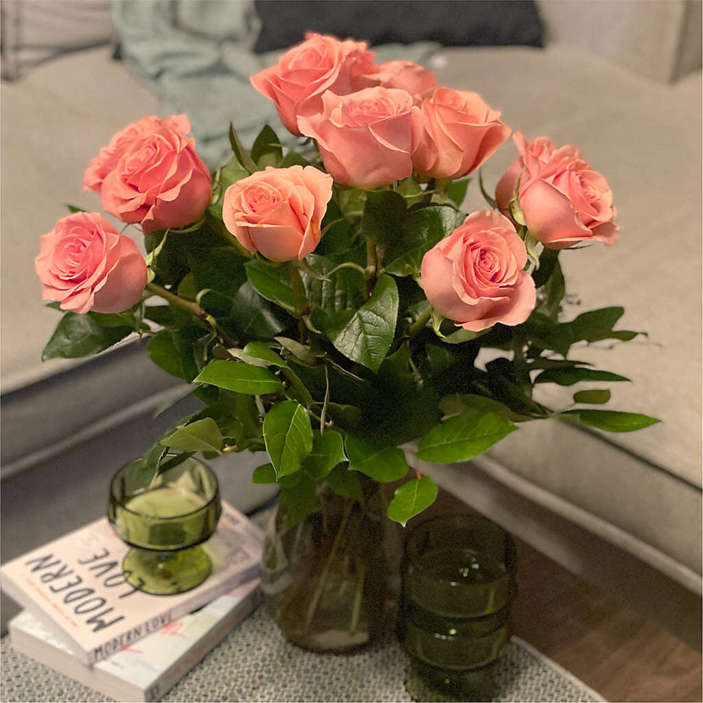 Long Stem Pink Rose Bouquet – KELLEN'S FLORIST INC, Hobart IN
