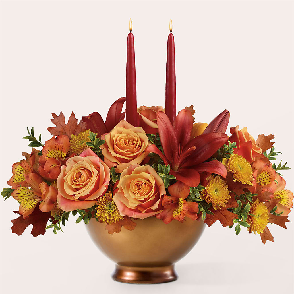 Harvest Table Centerpiece – KELLEN'S FLORIST INC, Hobart IN