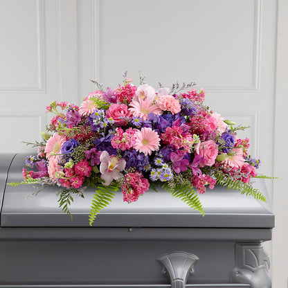 Glorious Garden Casket Spray – KELLEN'S FLORIST INC, Hobart IN