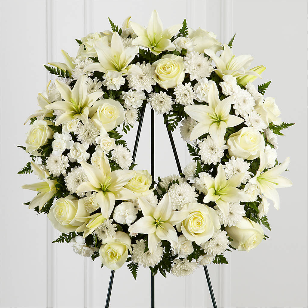 Treasured Tribute Wreath – KELLEN'S FLORIST INC, Hobart IN