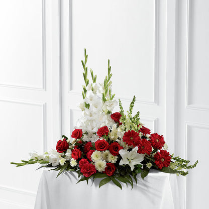 Crimson & White Arrangement – KELLEN'S FLORIST INC, Hobart IN