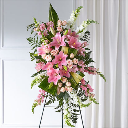 Elegant Embrace Standing Spray – KELLEN'S FLORIST INC, Hobart IN