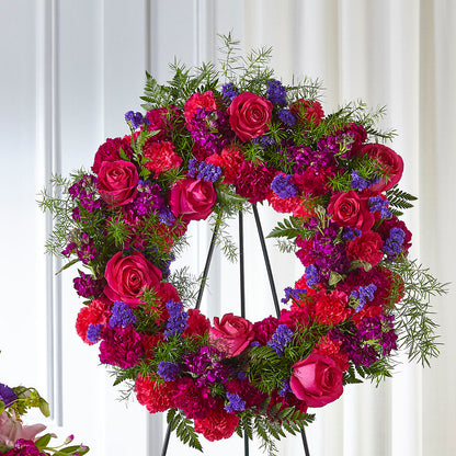 Calming Colors Wreath – KELLEN'S FLORIST INC, Hobart IN