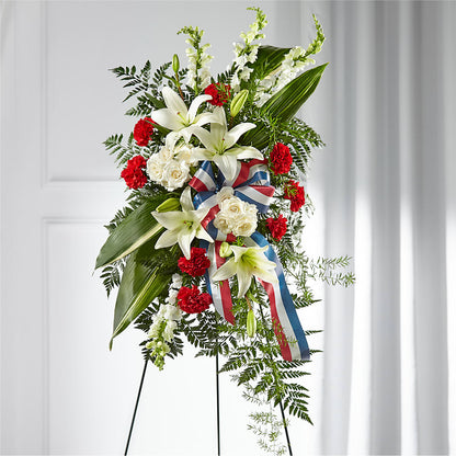 Stars of Life Standing Spray – KELLEN'S FLORIST INC, Hobart IN