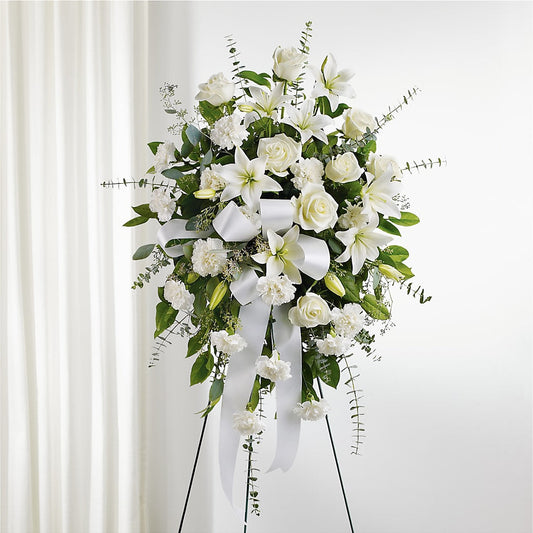 With Care Standing Spray – KELLEN'S FLORIST INC, Hobart IN