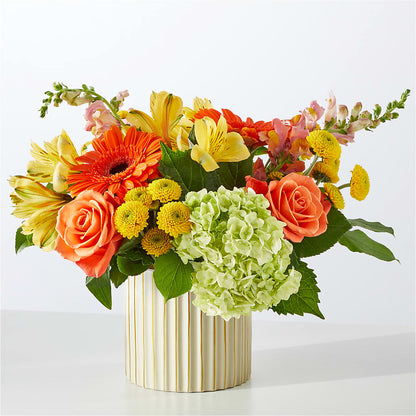 Autumn Sunshine Bouquet with Ivory Vase – KELLEN'S FLORIST INC, Hobart IN