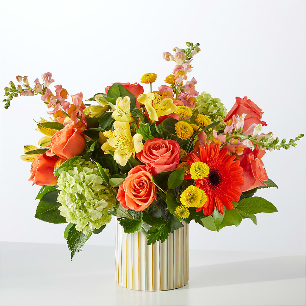 Autumn Sunshine Bouquet with Ivory Vase – KELLEN'S FLORIST INC, Hobart IN
