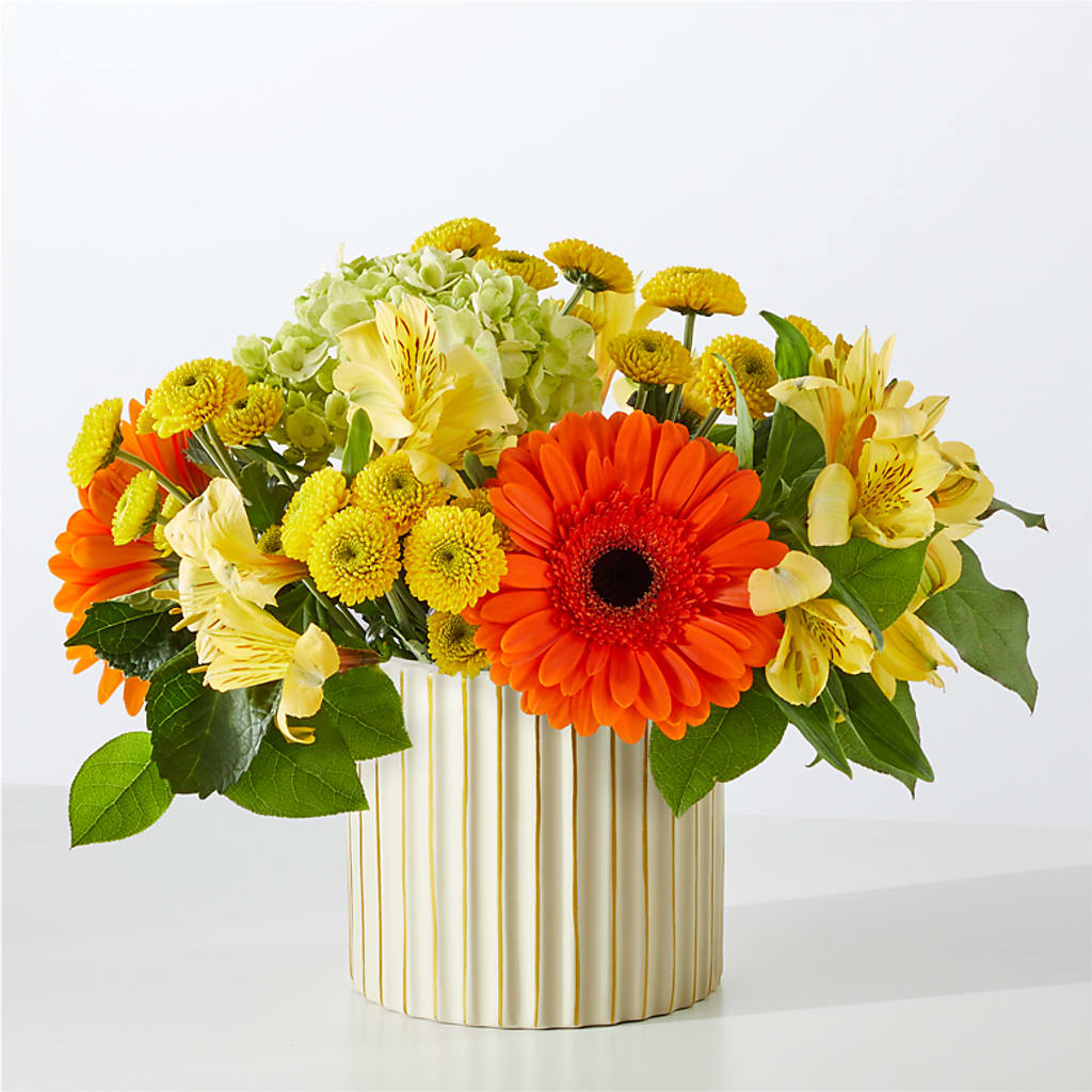Autumn Sunshine Bouquet with Ivory Vase – KELLEN'S FLORIST INC, Hobart IN