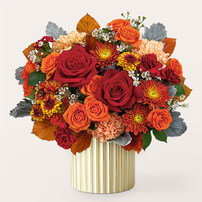 Merlot Bouquet with Ivory Vase – KELLEN'S FLORIST INC, Hobart IN