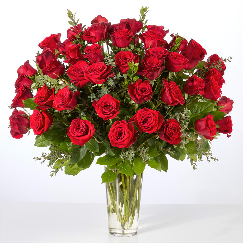 Forever Yours Fifty Stem Red Rose Bouquet – KELLEN'S FLORIST INC, Hobart IN