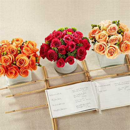 Dawn Rose Centerpiece – KELLEN'S FLORIST INC, Hobart IN